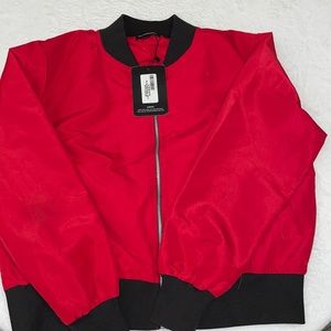 Red Bomber Coat